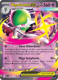 Carte Méga-Gardevoir-ex de l'extension Héros Transcendants, numéro 089/217