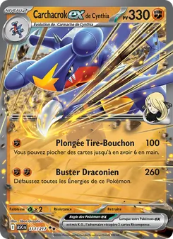 Carte Carchacrock-ex de Cynthia de l'extension Héros Transcendants, numéro 111/217