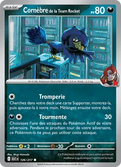 Carte Cornèbre de la Team Rocket de l'extension Héros Transcendants, numéro 126/217