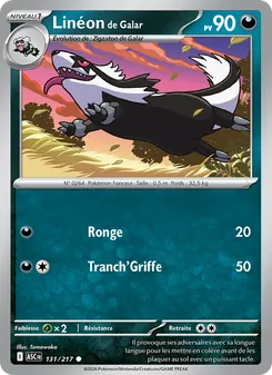 Carte Linéon de Galar de l'extension Héros Transcendants, numéro 131/217