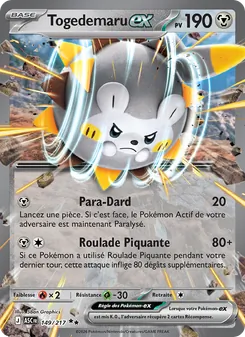 Carte Togedemaru-ex de l'extension Héros Transcendants, numéro 149/217