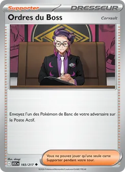 Carte Ordres du Boss de l'extension Héros Transcendants, numéro 183/217