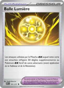 Carte Balle Lumière de l'extension Héros Transcendants, numéro 191/217