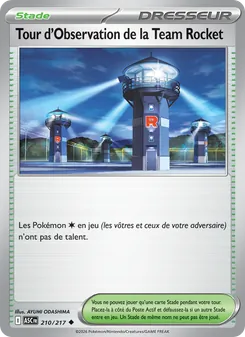 Carte Tour d'Observation de la Team Rocket de l'extension Héros Transcendants, numéro 210/217