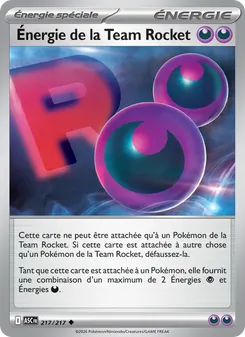 Carte Énergie de la Team Rocket de l'extension Héros Transcendants, numéro 217/217