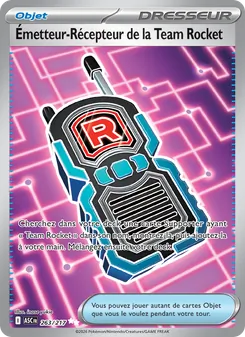 Carte Émetteur-Récepteur de la Team Rocket de l'extension Héros Transcendants, numéro 263/217