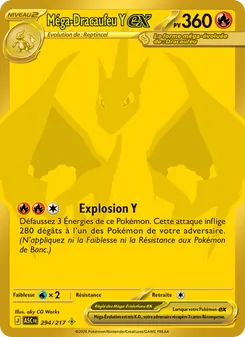 Carte Méga-Dracaufeu Y-ex de l'extension Héros Transcendants, numéro 294/217
