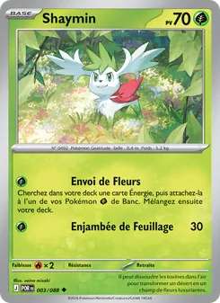 Carte Shaymin de l'extension Équilibre Parfait, numéro 003/88
