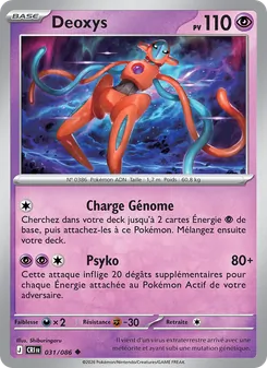 Carte Deoxys de l'extension Chaos Ascendant, numéro 031/86