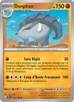 Carte Donphan de l'extension Chaos Ascendant, numéro 045/86