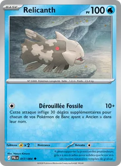 Carte Relicanth de l'extension Nuit Noire, numéro 017/84