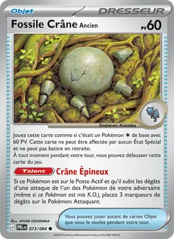 Carte Fossile Crâne Ancien de l'extension Nuit Noire, numéro 073/84