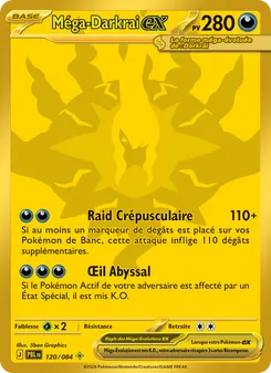 Carte Méga-Darkrai-ex de l'extension Nuit Noire, numéro 120/84