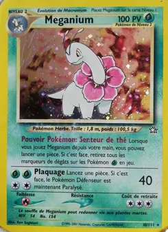Carte Méganium de l'extension Neo Genesis, numéro 10/111