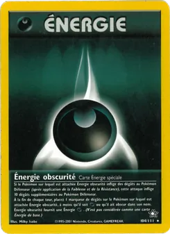 Carte Énergie obscurité de l'extension Neo Genesis, numéro 104/111