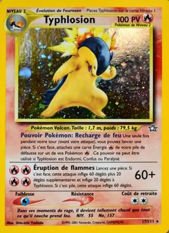 Carte Typhlosion de l'extension Neo Genesis, numéro 17/111