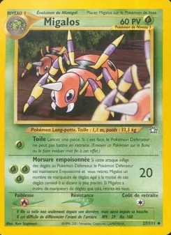 Carte Migalos de l'extension Neo Genesis, numéro 27/111