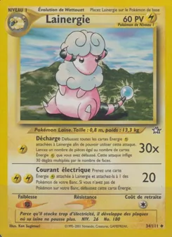 Carte Lainergie de l'extension Neo Genesis, numéro 34/111