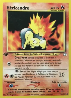 Carte Héricendre de l'extension Neo Genesis, numéro 56/111