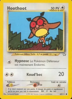 Carte Hoothoot de l'extension Neo Genesis, numéro 60/111
