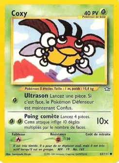 Carte Coxy de l'extension Neo Genesis, numéro 63/111