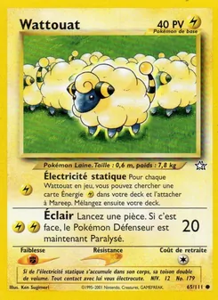 Carte Wattouat de l'extension Neo Genesis, numéro 65/111