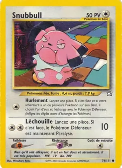 Carte Snubbull de l'extension Neo Genesis, numéro 74/111