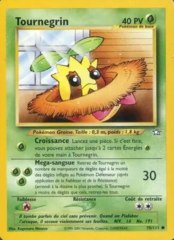 Carte Tournegrin de l'extension Neo Genesis, numéro 78/111