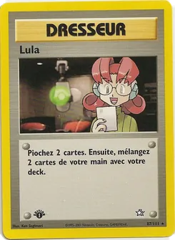 Carte Lula de l'extension Neo Genesis, numéro 87/111