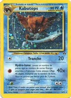 Carte Kabutops de l'extension Neo Discovery, numéro 6/75