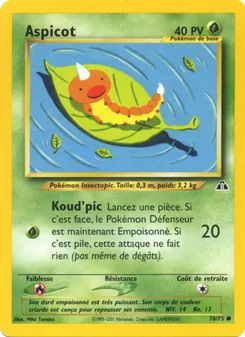Carte Aspicot de l'extension Neo Discovery, numéro 70/75
