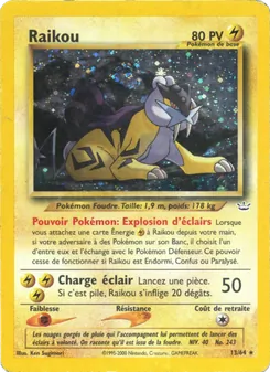 Carte Raikou de l'extension Neo Revelation, numéro 13/64