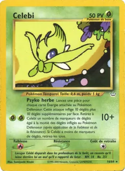 Carte Celebi de l'extension Neo Revelation, numéro 16/64