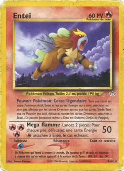Carte Entei de l'extension Neo Revelation, numéro 17/64