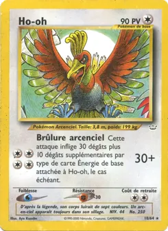 Carte Ho-oh de l'extension Neo Revelation, numéro 18/64