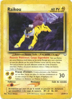 Carte Raikou de l'extension Neo Revelation, numéro 22/64