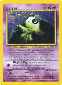 Carte Celebi de l'extension Neo Revelation, numéro 3/64