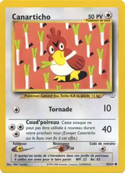 Carte Canarticho de l'extension Neo Revelation, numéro 43/64