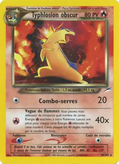 Carte Typhlosion obscur de l'extension Neo Destiny, numéro 10/105