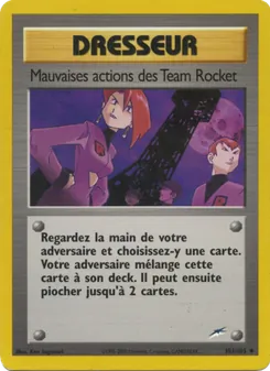Carte Mauvaises actions des Team Rocket de l'extension Neo Destiny, numéro 103/105