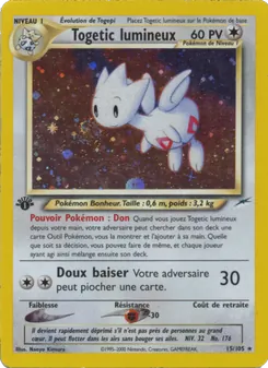 Carte Togetic lumineux de l'extension Neo Destiny, numéro 15/105