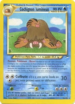 Carte Cochignon lumineux de l'extension Neo Destiny, numéro 26/105