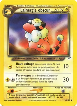 Carte Lainergie obscur de l'extension Neo Destiny, numéro 34/105