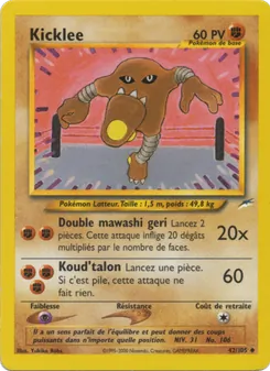 Carte Kicklee de l'extension Neo Destiny, numéro 42/105