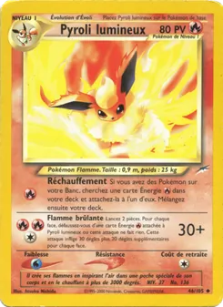 Carte Pyroli lumineux de l'extension Neo Destiny, numéro 46/105