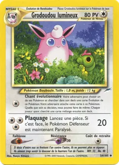 Carte Grodoudou lumineux de l'extension Neo Destiny, numéro 54/105
