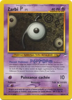 Carte Zarbi P de l'extension Neo Destiny, numéro 58/105