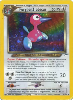 Carte Porygon2 obscur de l'extension Neo Destiny, numéro 8/105