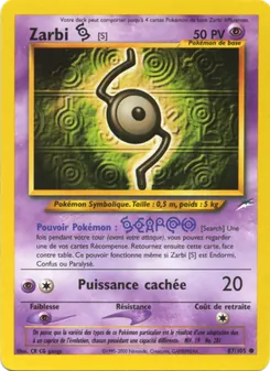 Carte Zarbi S de l'extension Neo Destiny, numéro 87/105