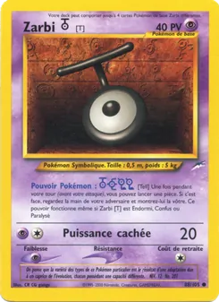 Carte Zarbi T de l'extension Neo Destiny, numéro 88/105